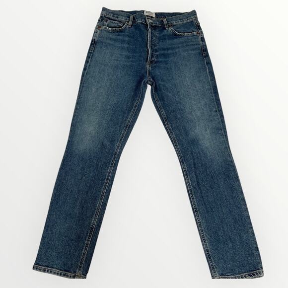 Agolde Button Fly Tapered Leg Nico Denim High Rise Blue Jeans Blue Size 30 Retro - Picture 12 of 12